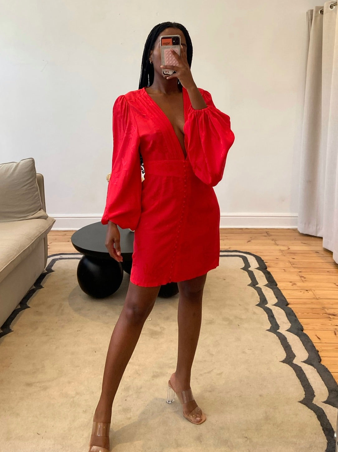 rat and boa isabella dress red Rat & Boa
