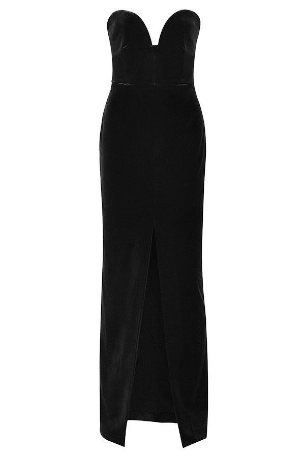 The Sashay Gown by House of CB in black velvet