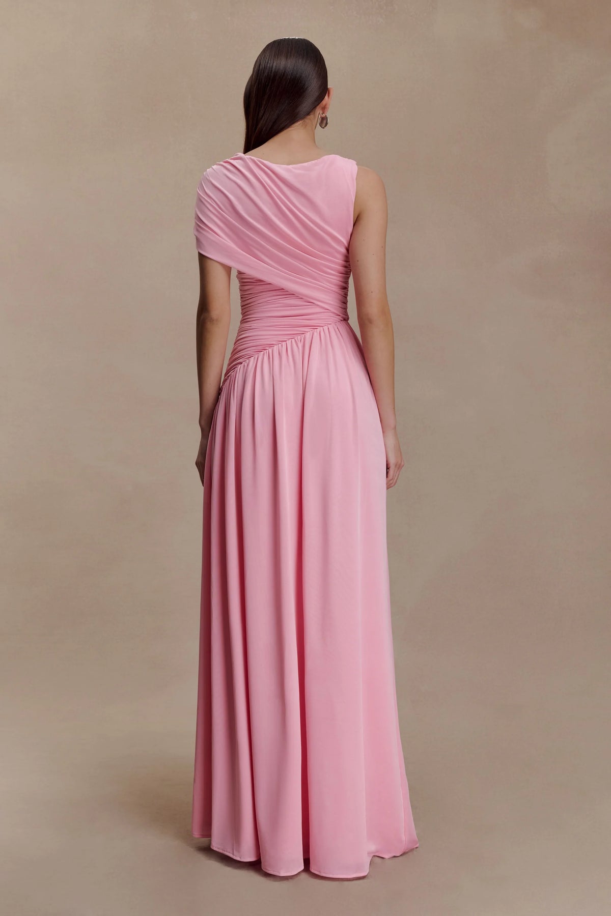 The Ayeshya Slinky Asymmetric Maxi Dress