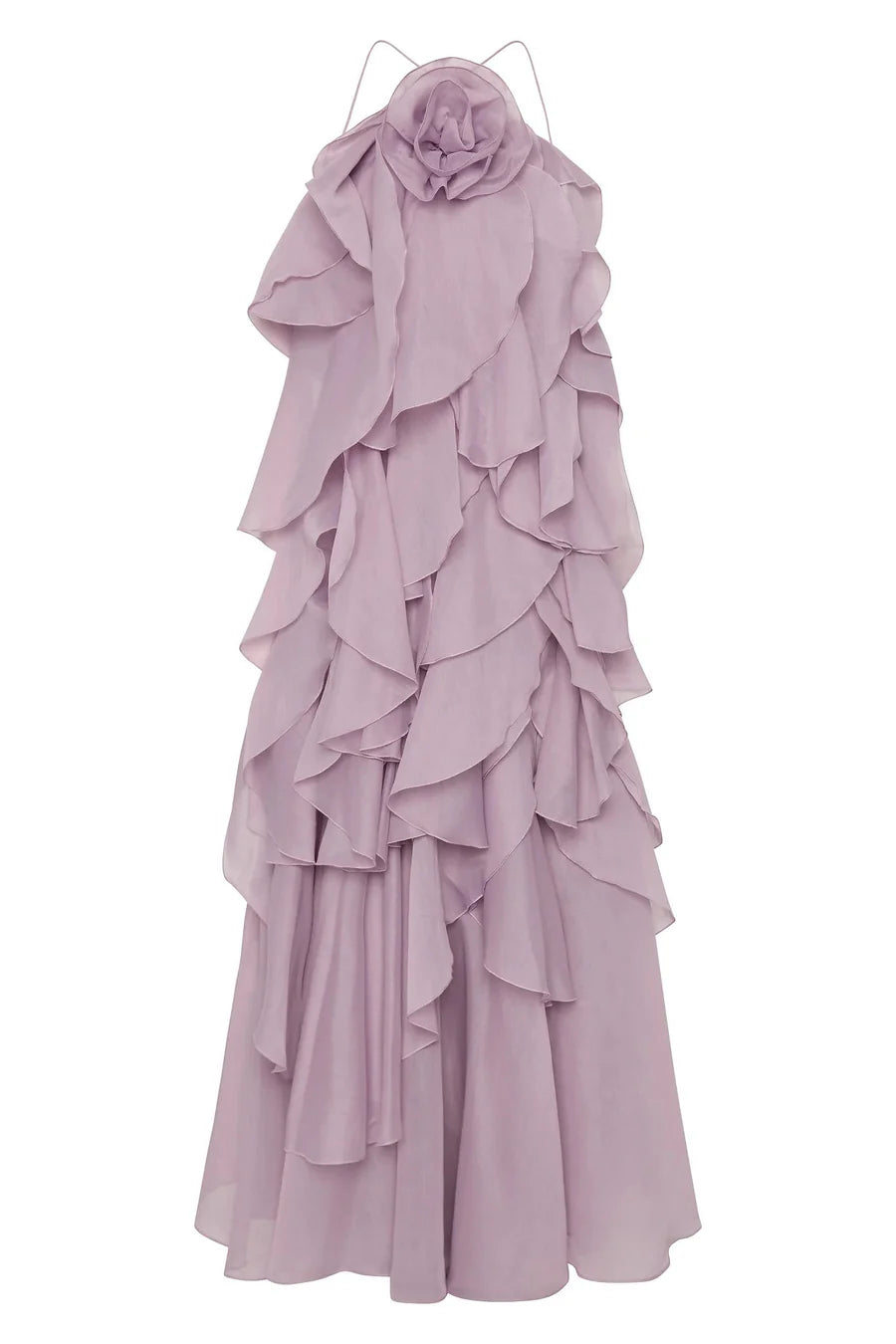 Off-Shoulder Ruffle Layered Maxi Dress