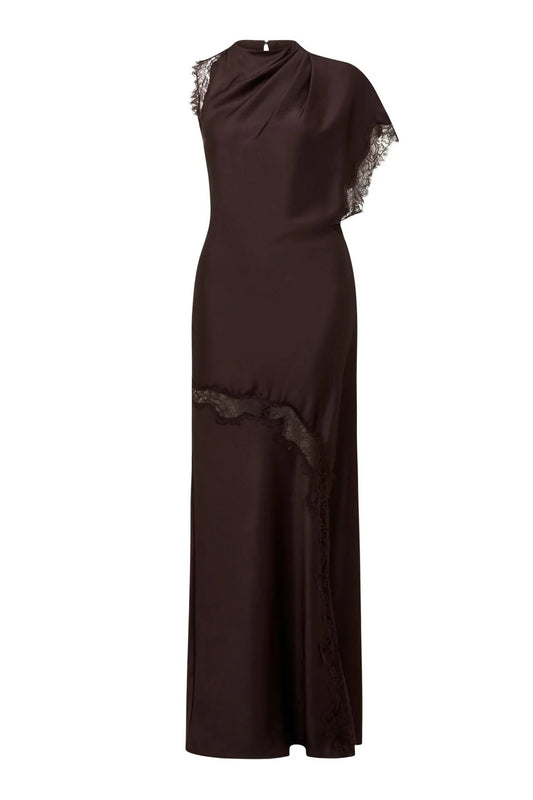 Kody Satin Lace Asym Dress