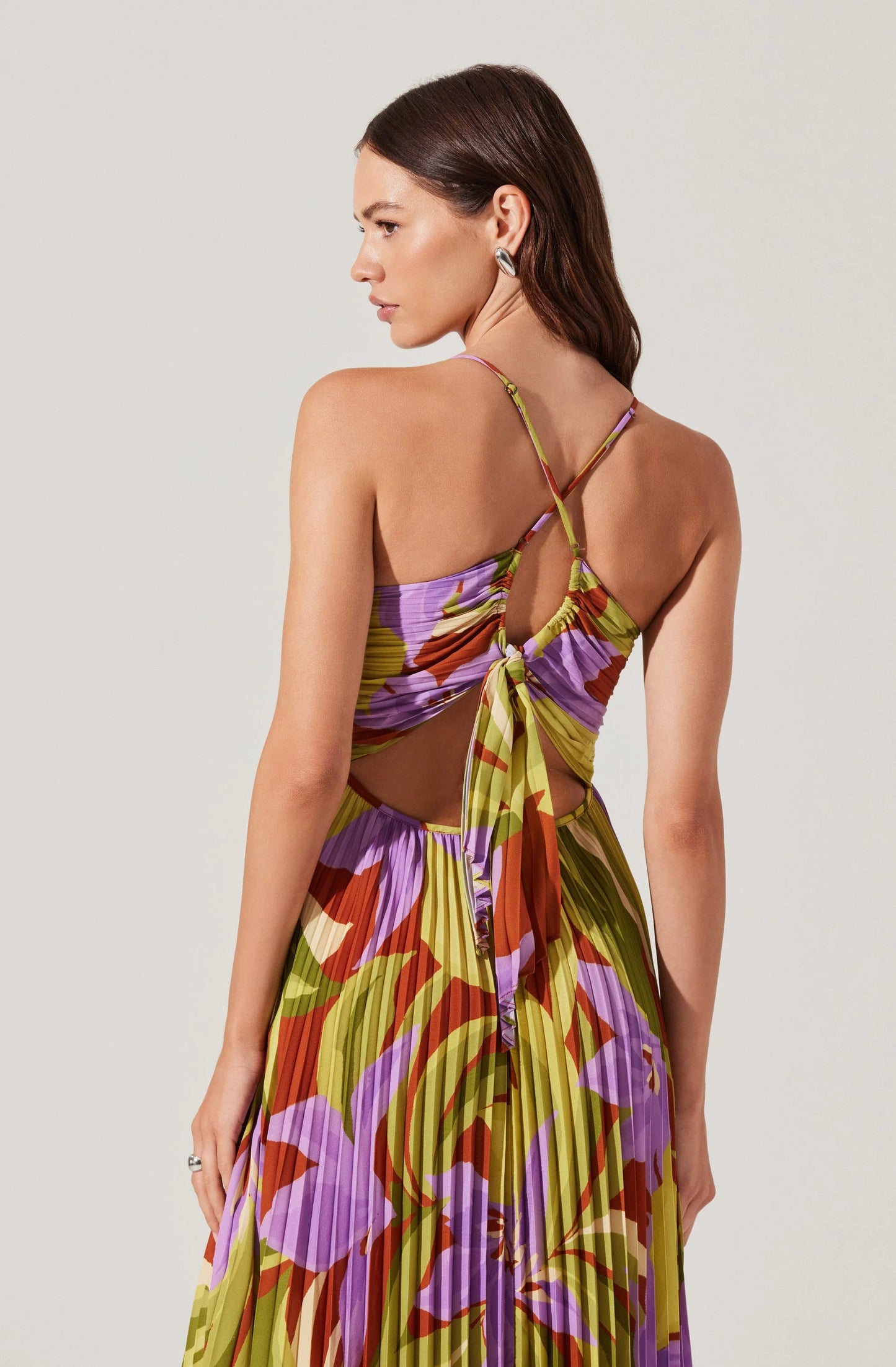 The Blythe Dress in Green Rust Floral