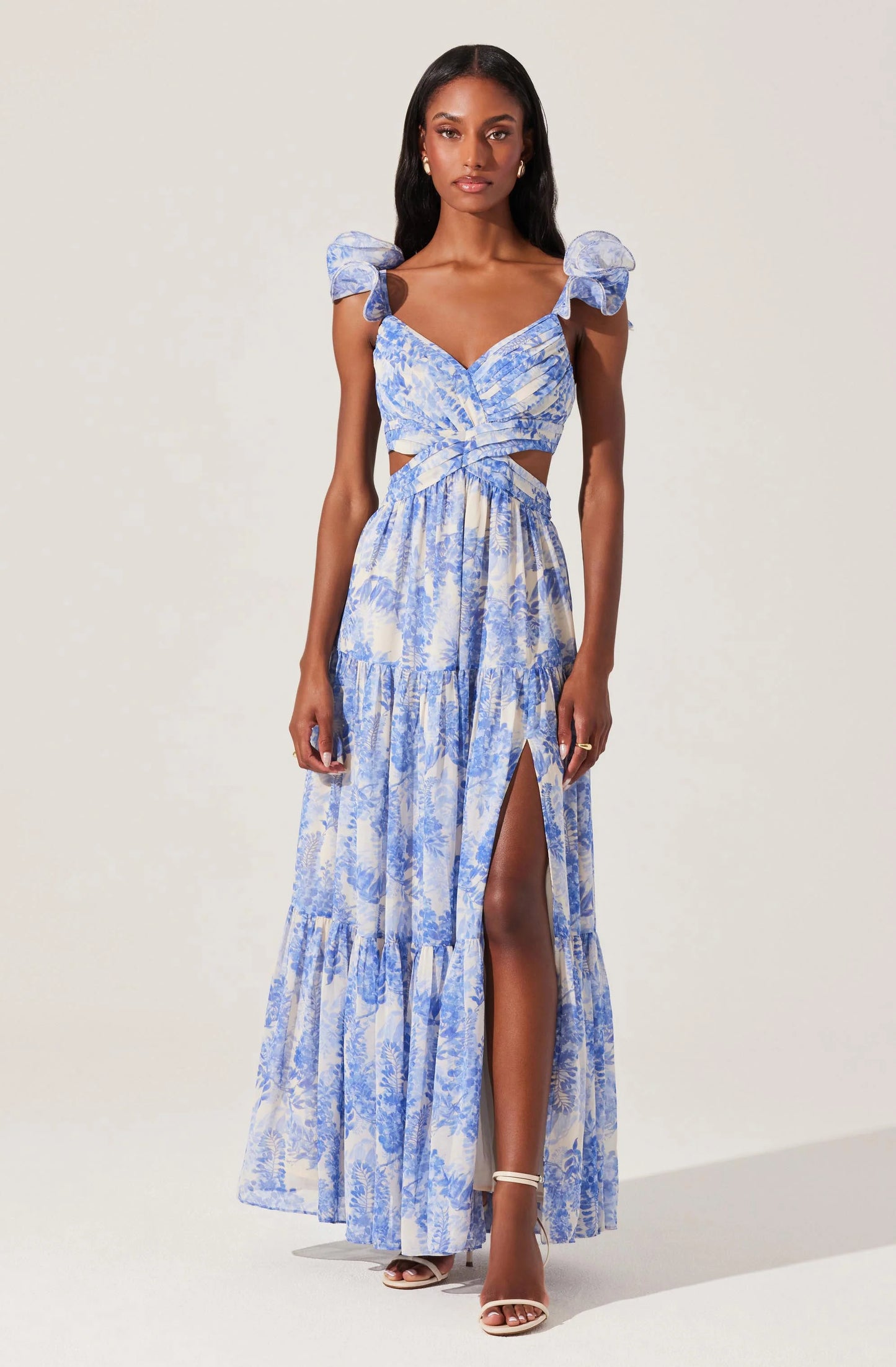 The  Fritillaria Dress in Blue Floral
