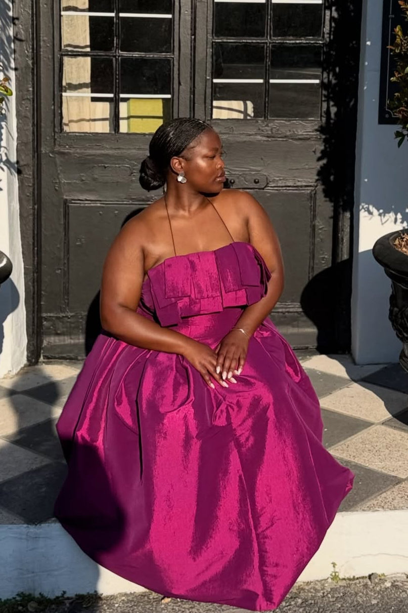 The Makarios Dress in Plum