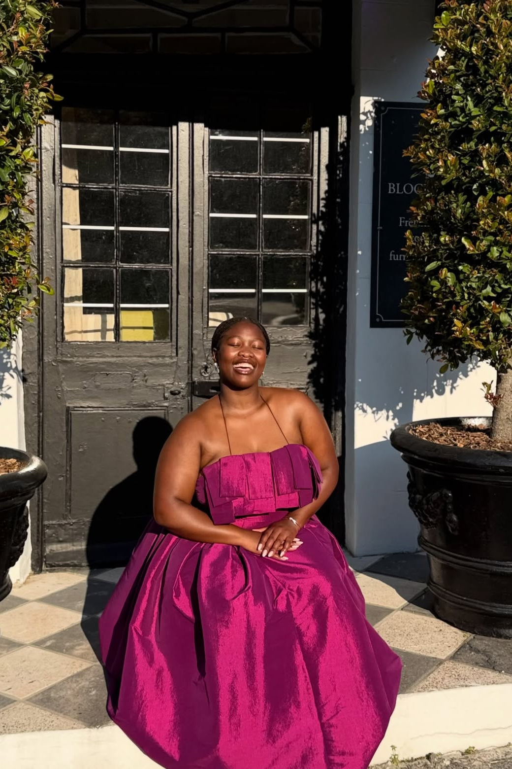 The Makarios Dress in Plum