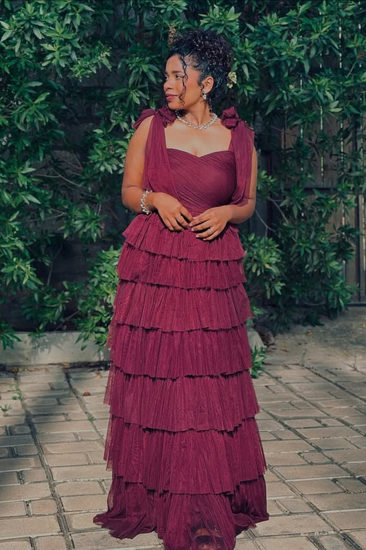 The Ophelia Maxi Dress in Plum