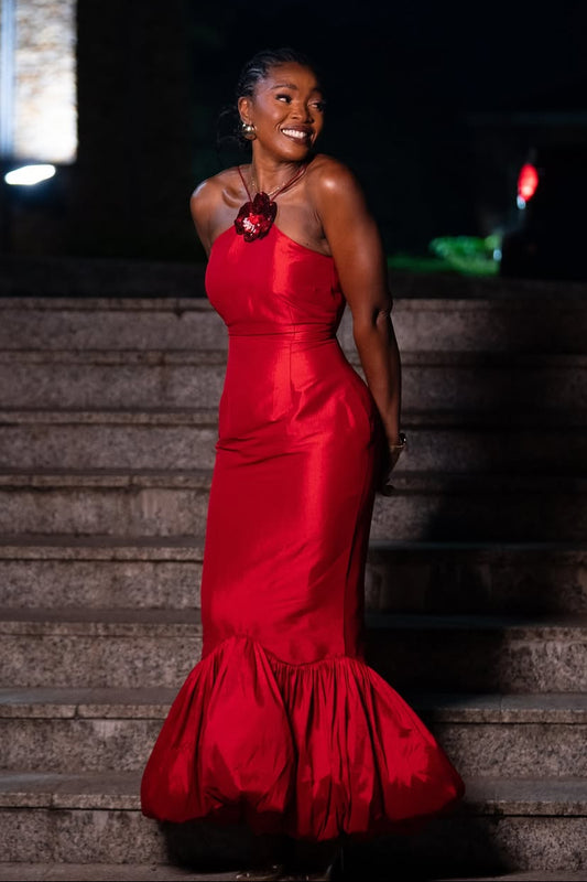 The Calina midi Dress - Red