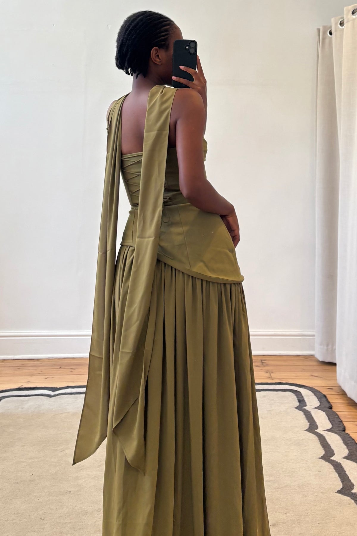 Babyboo Tullulah Deep Olive Maxi Dress for Hire โ Size S