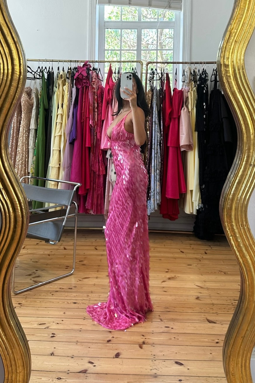 The Sapphire Sequin Gown