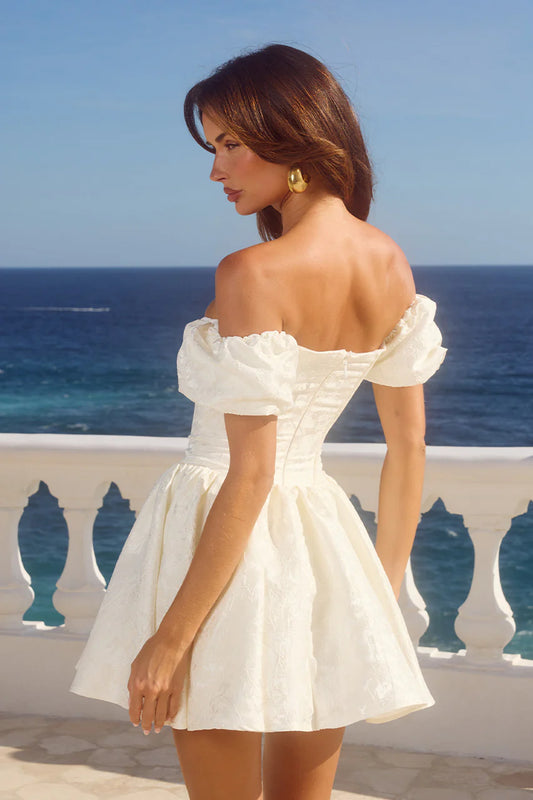 The Elodie Mini Dress Ivory