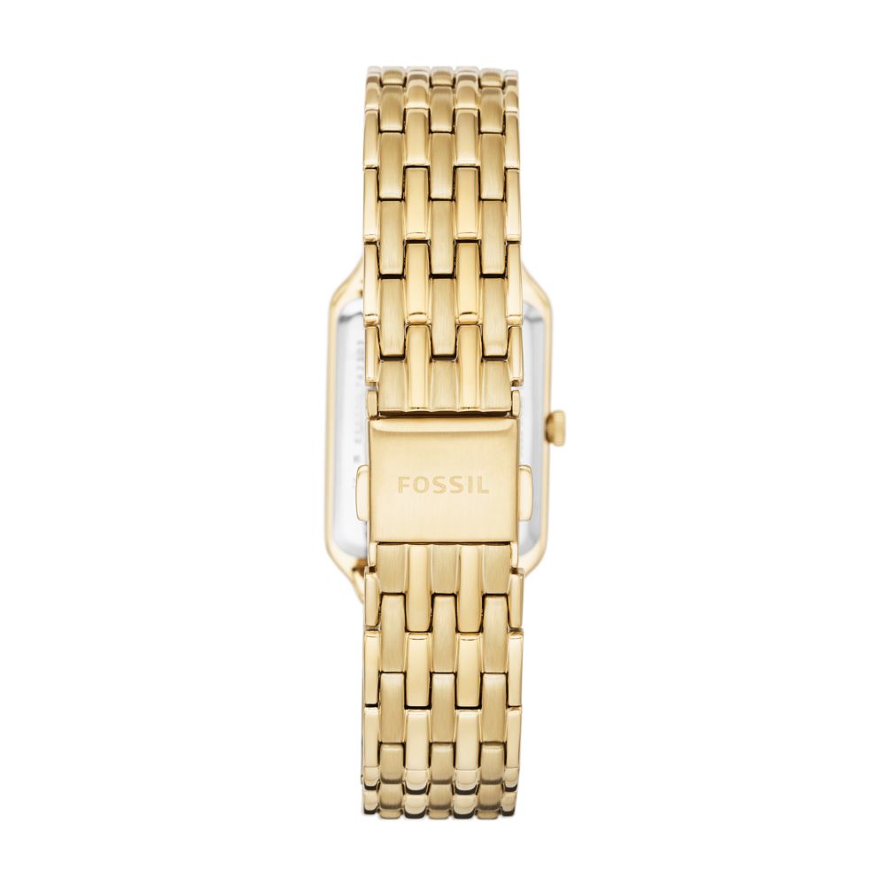 raquel three-hand date gold-tone stainless steel watch