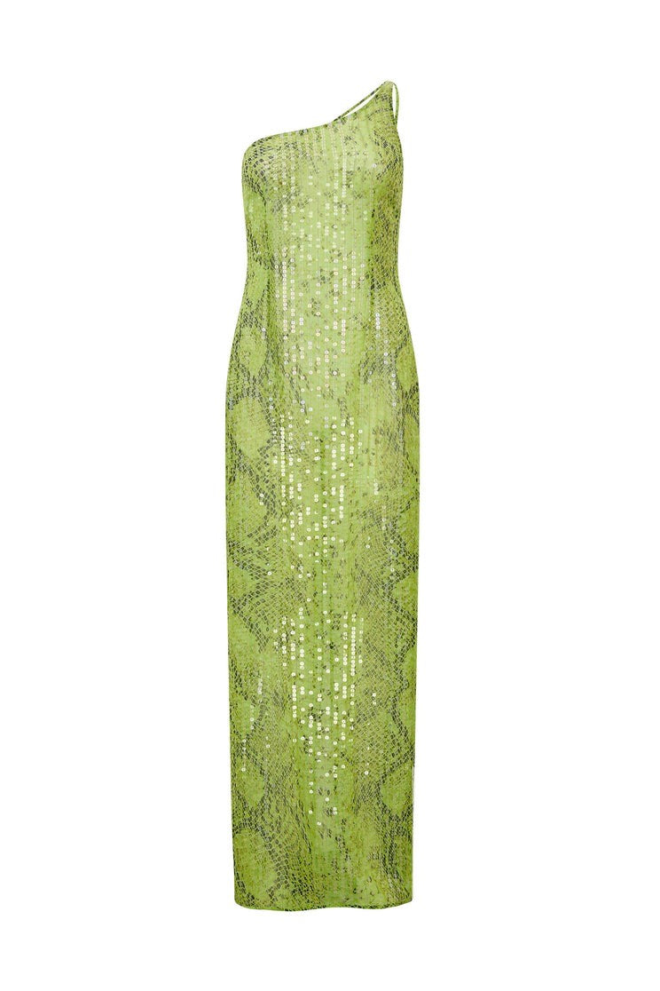 the goldie dress in lime