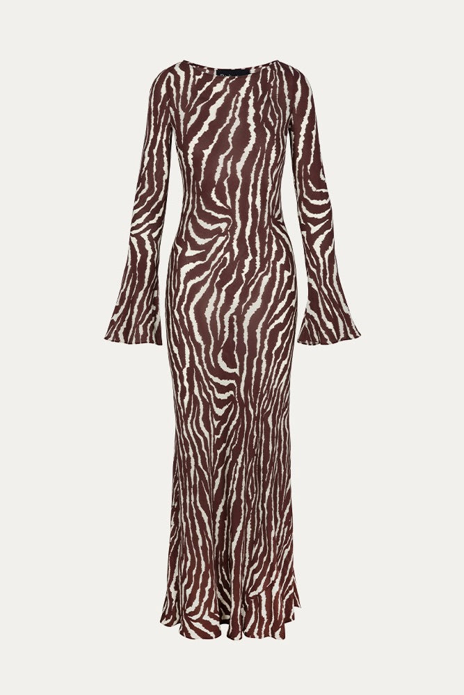 the dolce dress in zebra