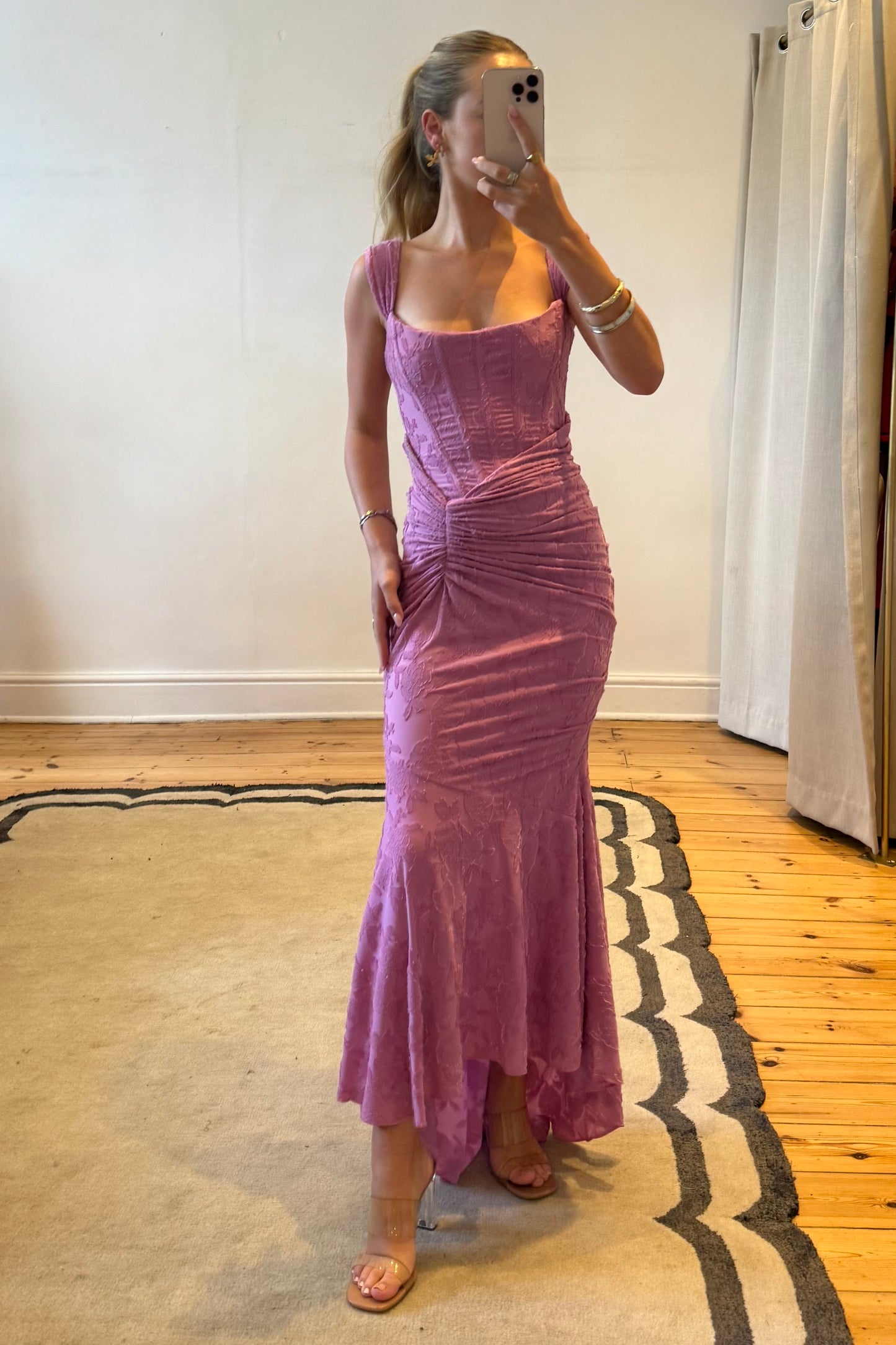 Cesca Dress in Rose Pink Floral