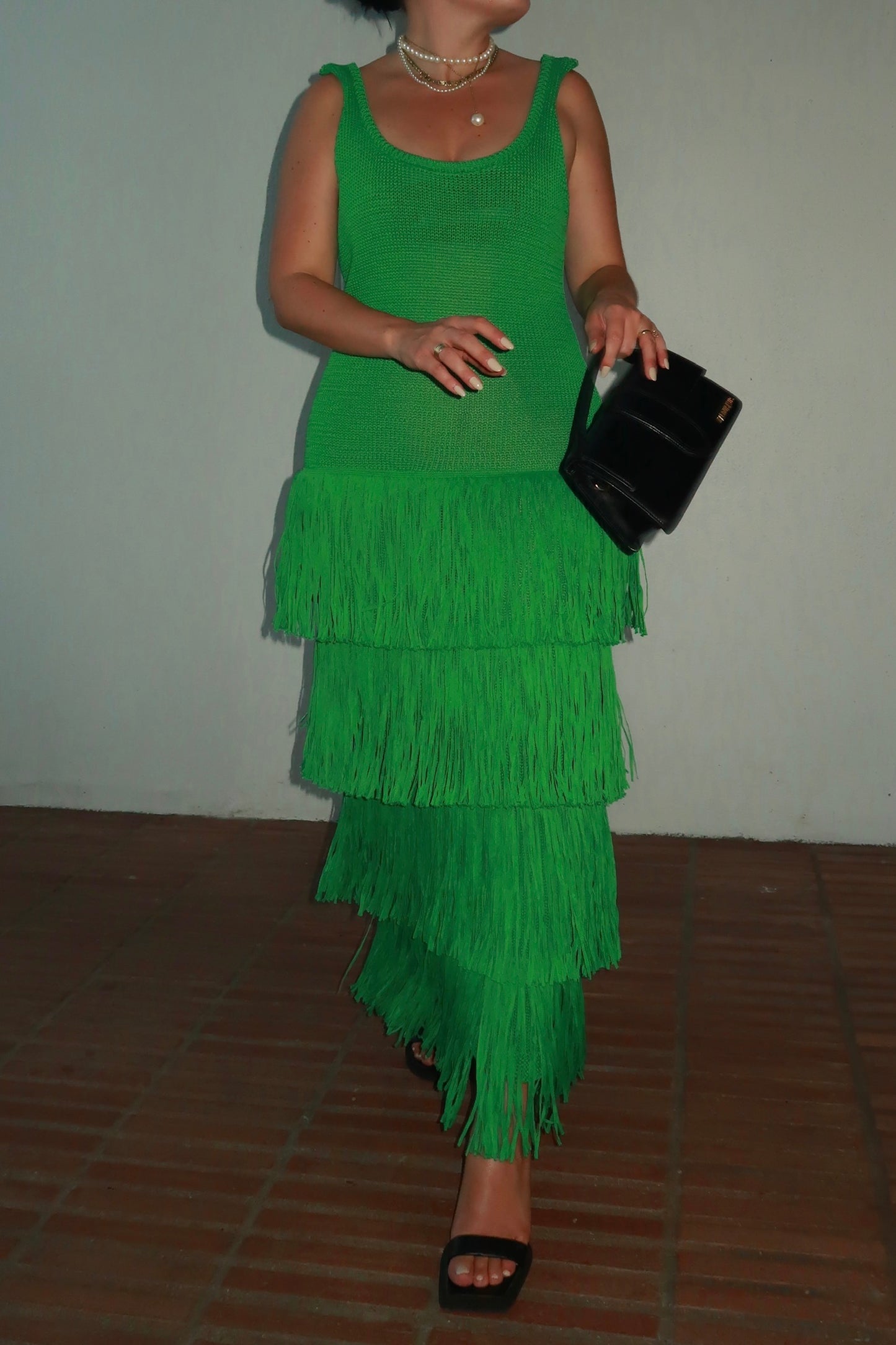 the simon dress in green