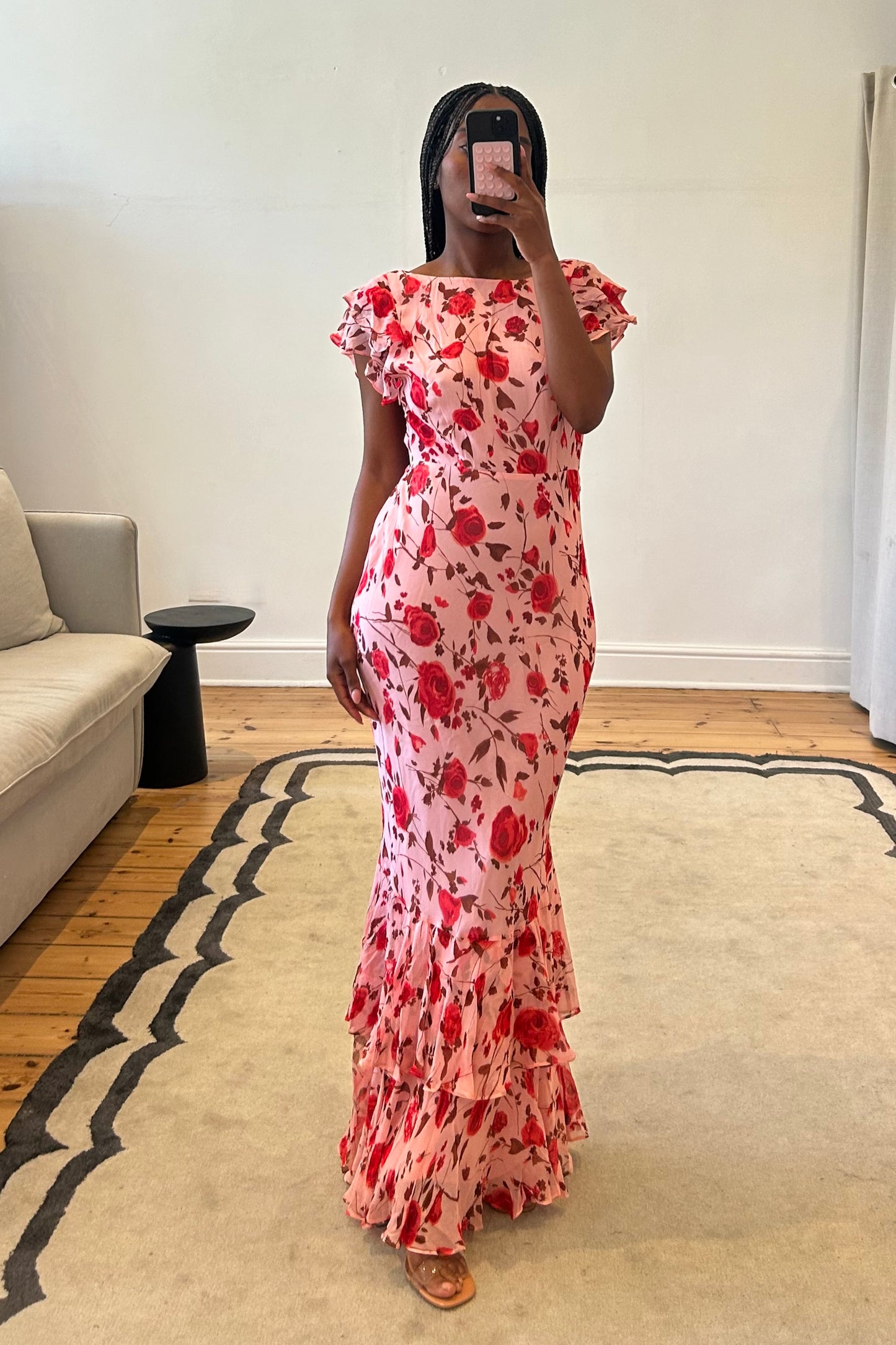 The Ordinia Dress in Belle Rose Pink Floral