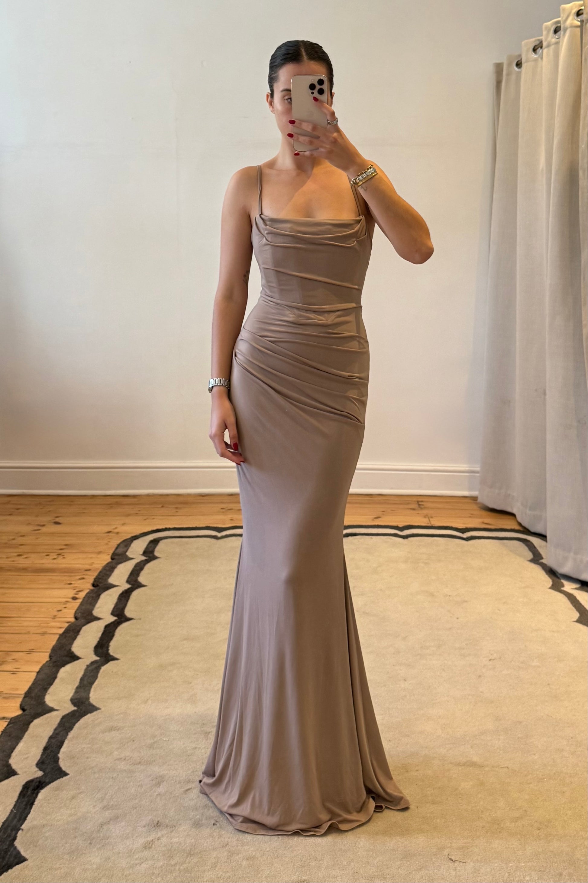 Milena Corset Maxi Dress | House of CB | Brown Milena Corset Maxi Dress | House of CB | Brown