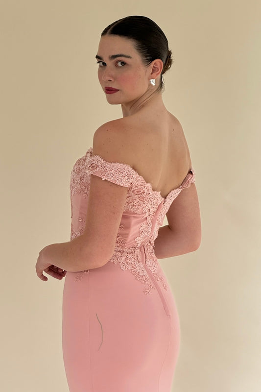 the emerie gown in blush pink