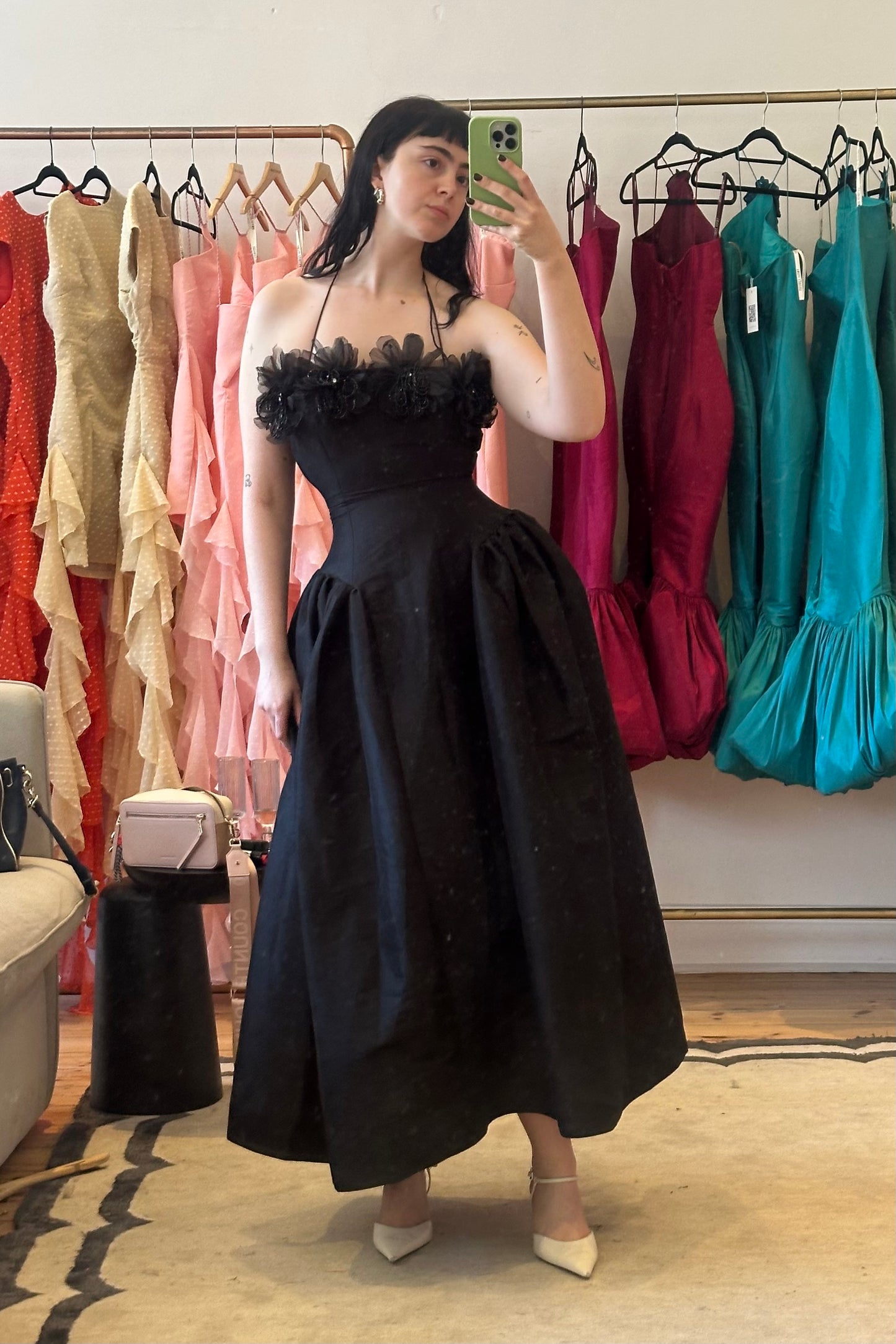 The Fuchsia midi Dress - Black