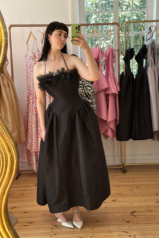 The Fuchsia midi Dress - Black