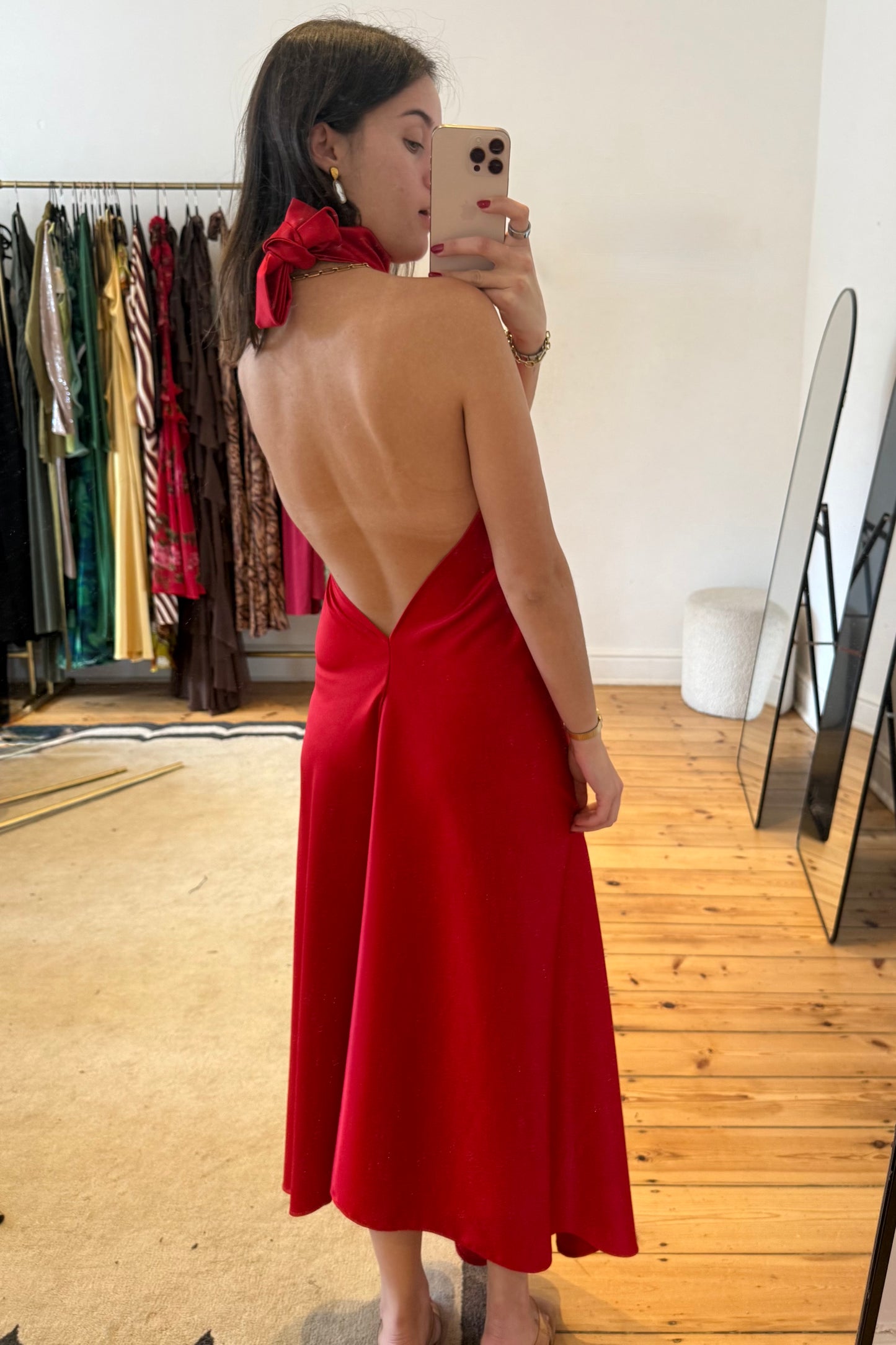 sachin and babi light blue dress KATHY RED SATIN BACKLESS GOWN | CULT MIA main image 0