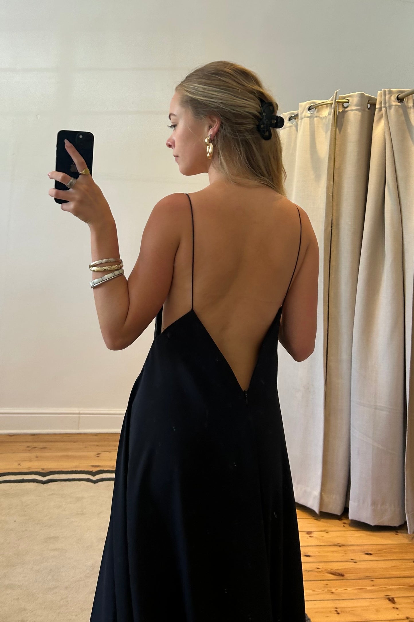 The Trapeze Black Maxi