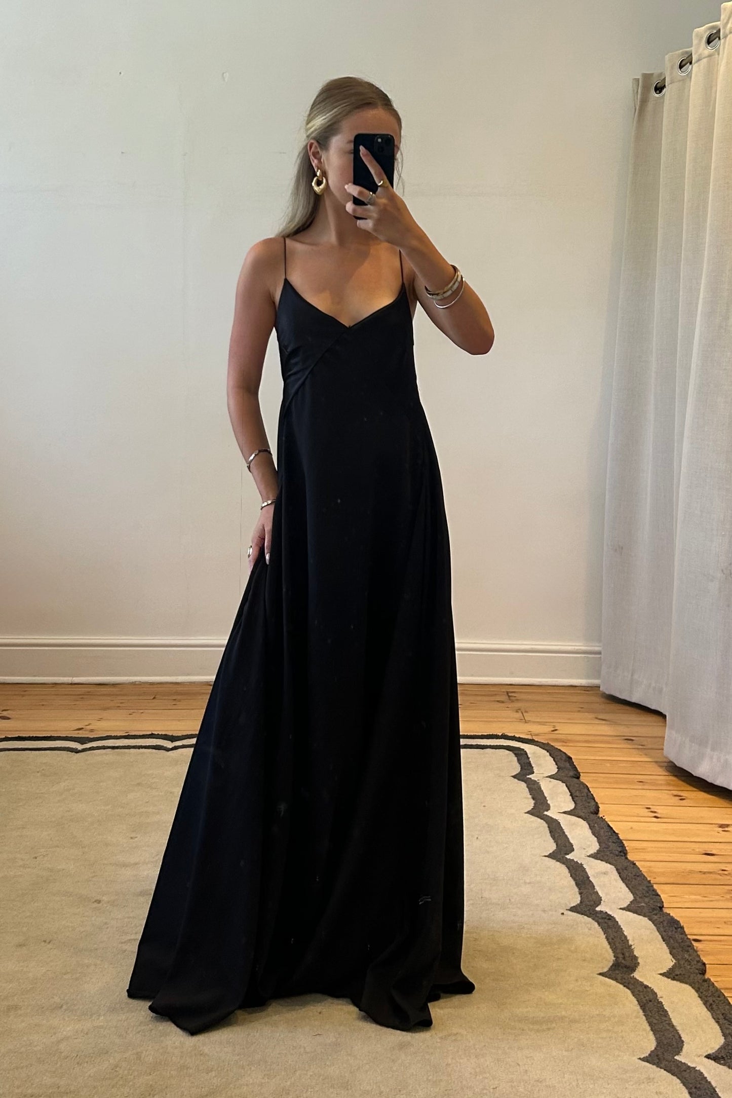 The Trapeze Black Maxi