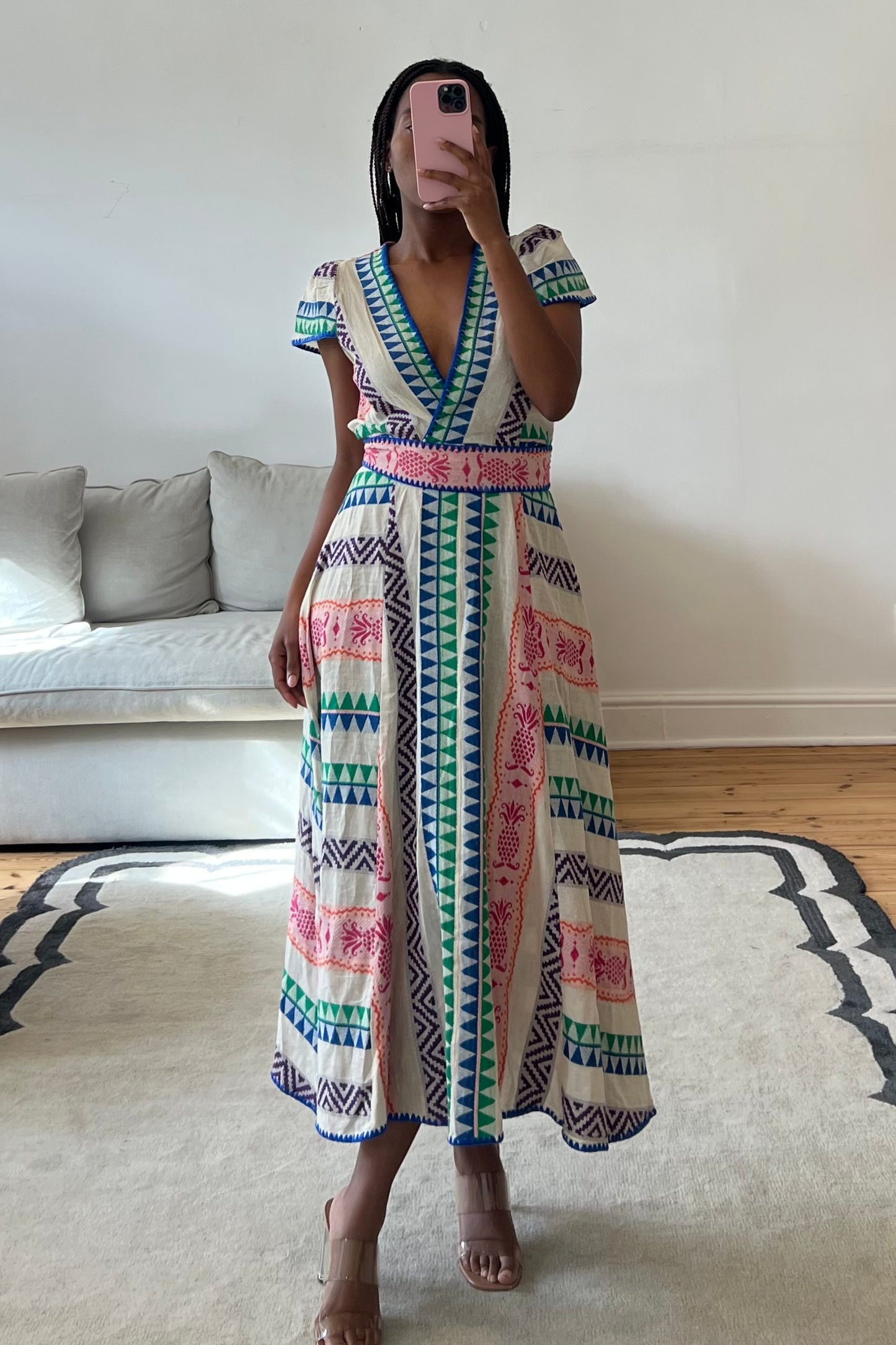 The Jacquard Striped Maxi Dress- Resale