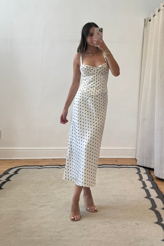 Karlita Polka Dot Bustier and Skirt