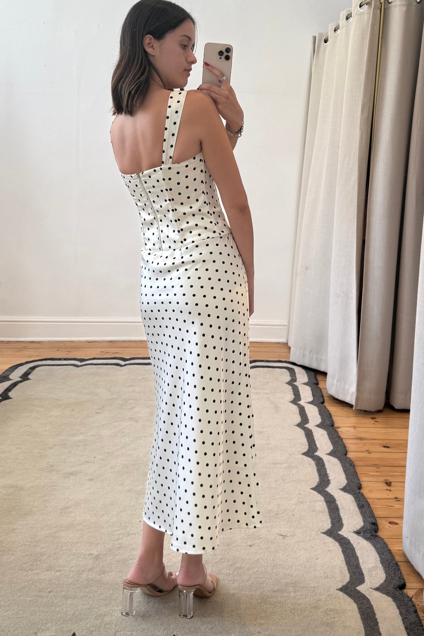 Karlita Polka Dot Bustier and Skirt