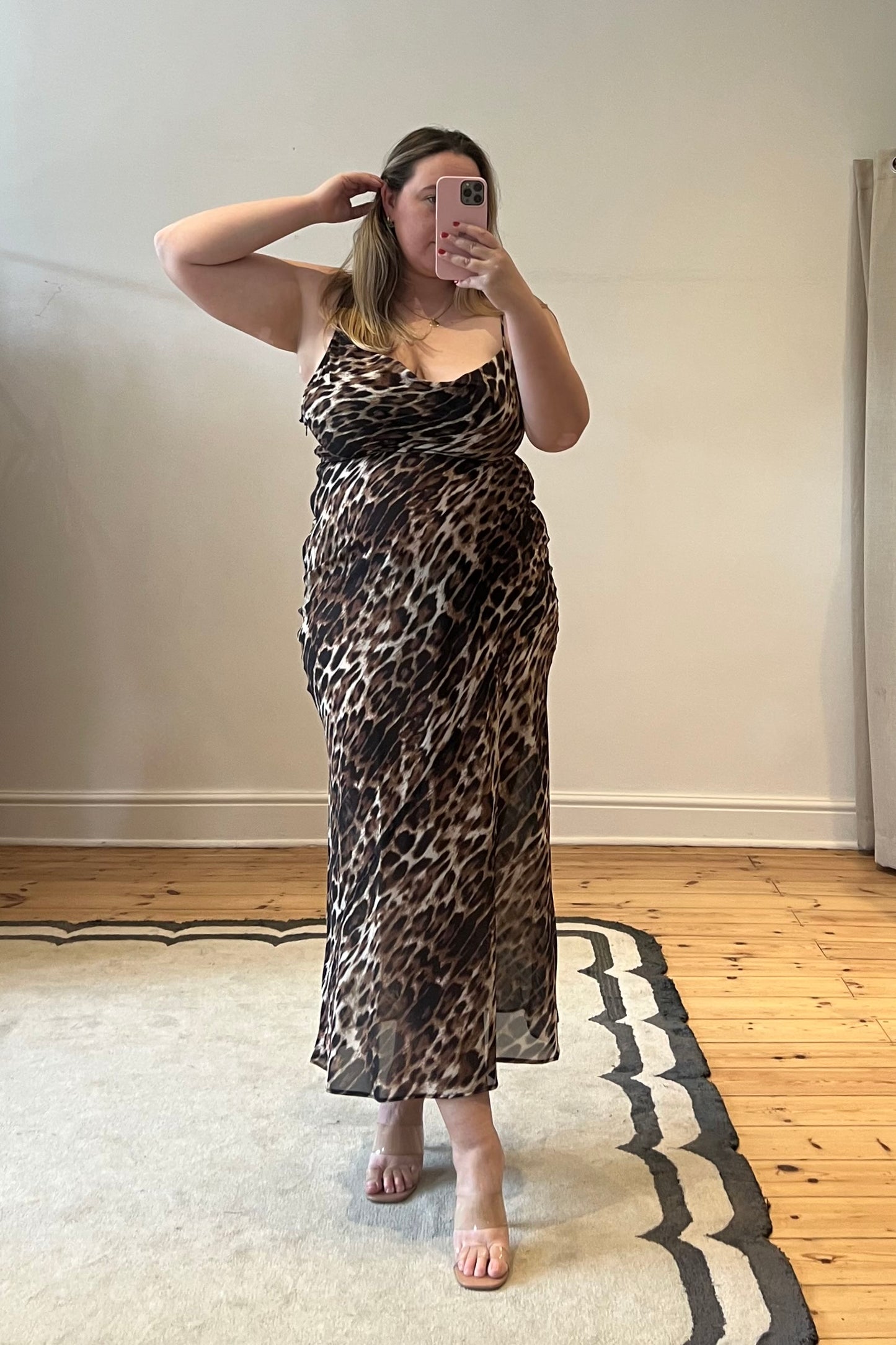 The Animal Print Sheer Dress