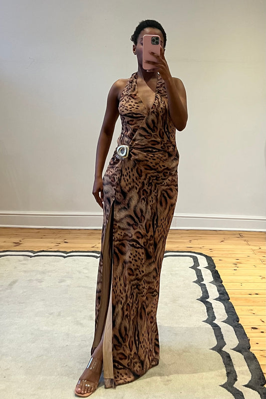 Mabella Halter Neck Maxi Dress