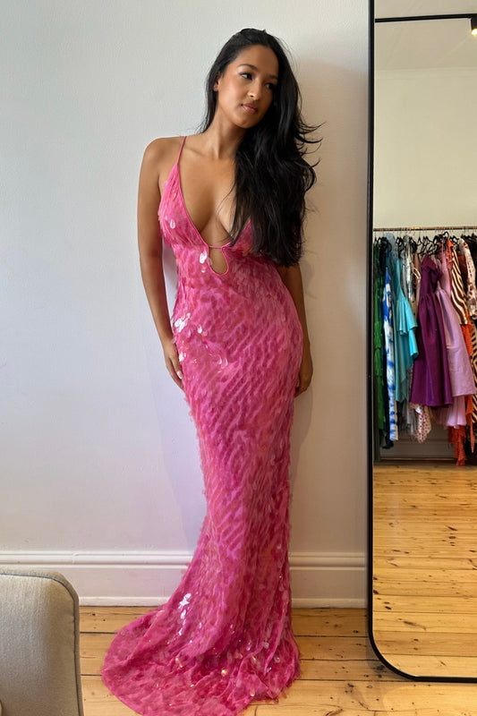 The Sapphire Sequin Gown