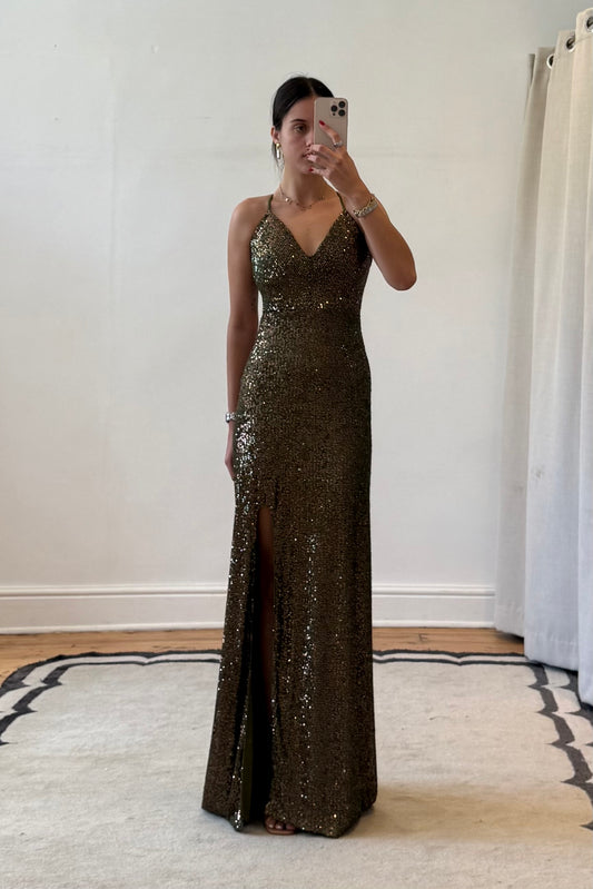 The Green Sequin Maxi