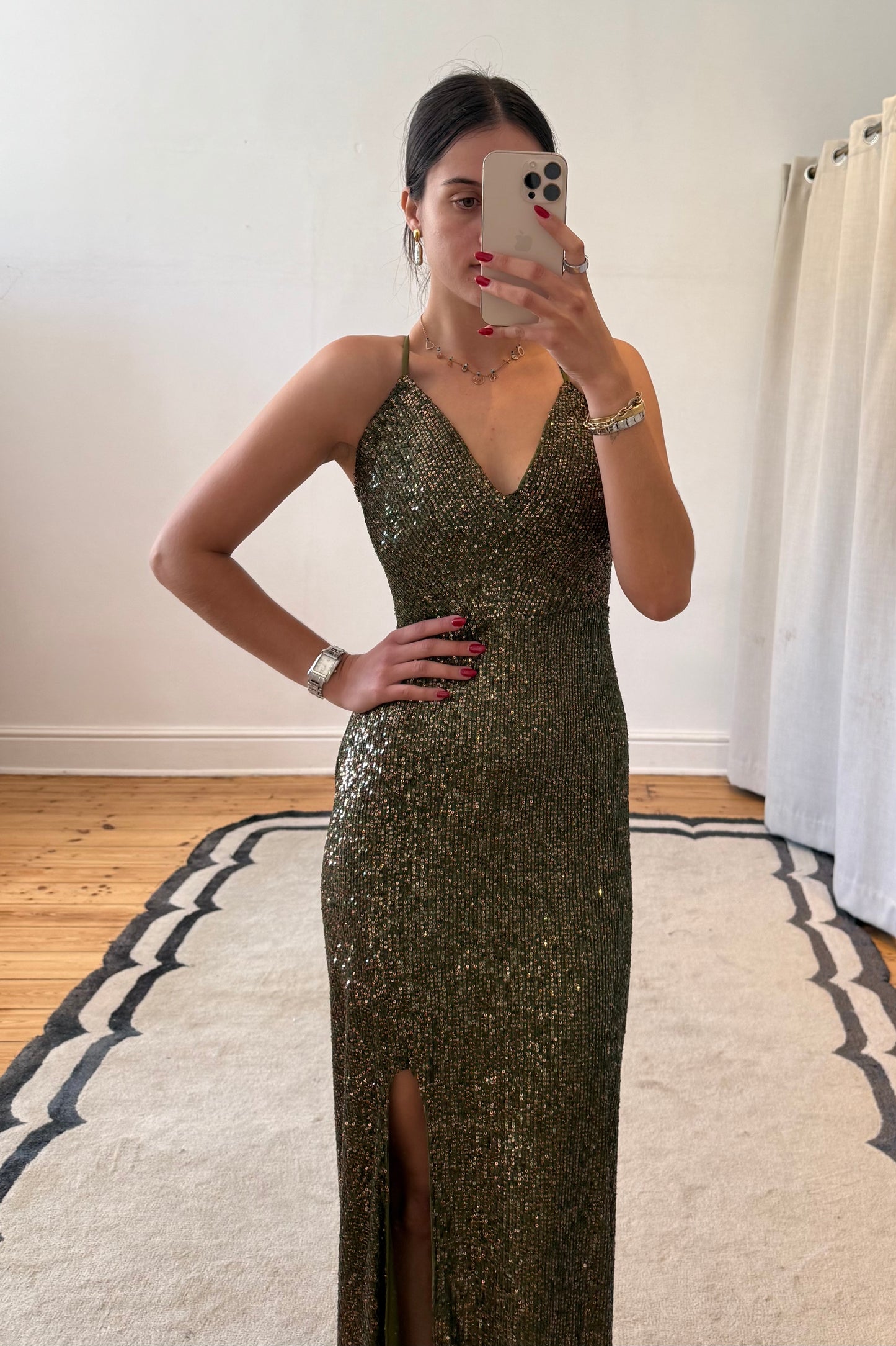 The Green Sequin Maxi