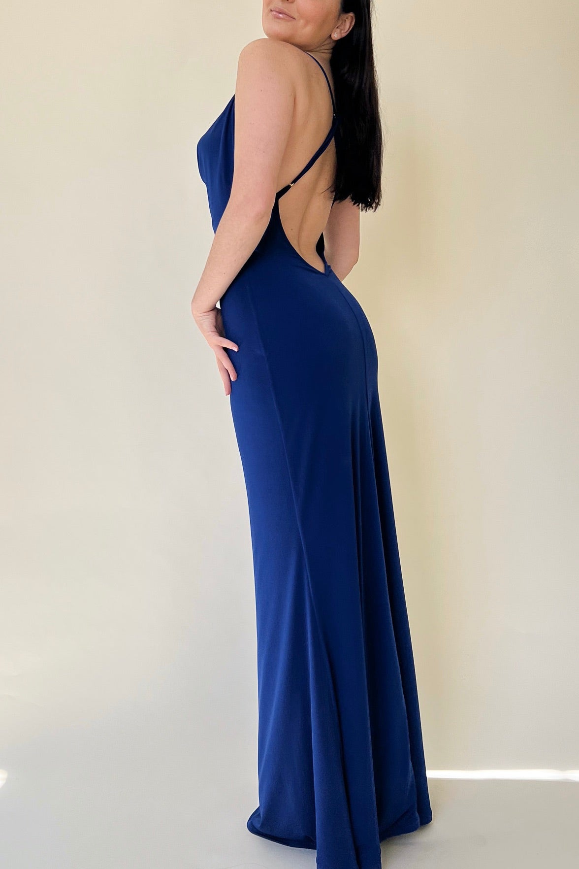 the nadia dress in cobalt blue