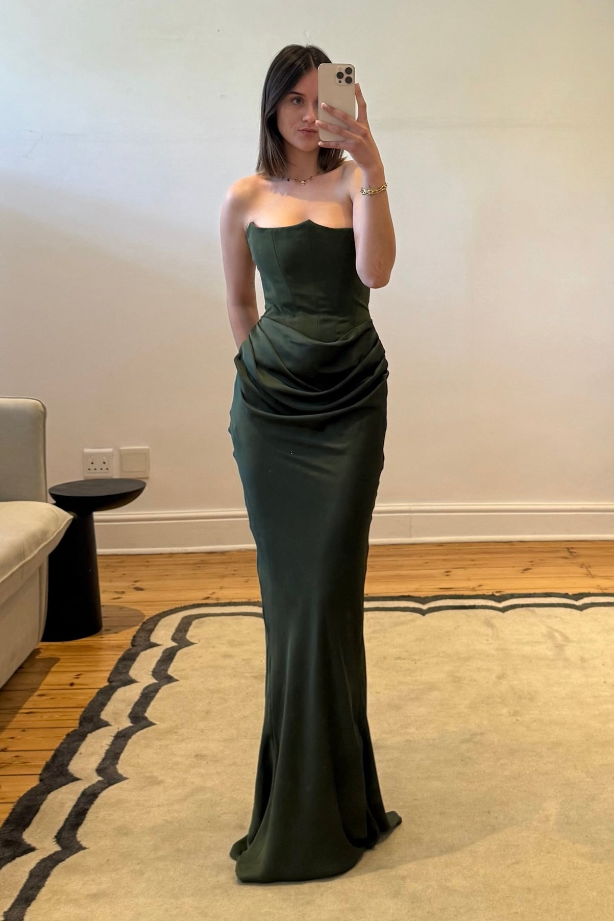 The Persephone Dress- Emerald Green