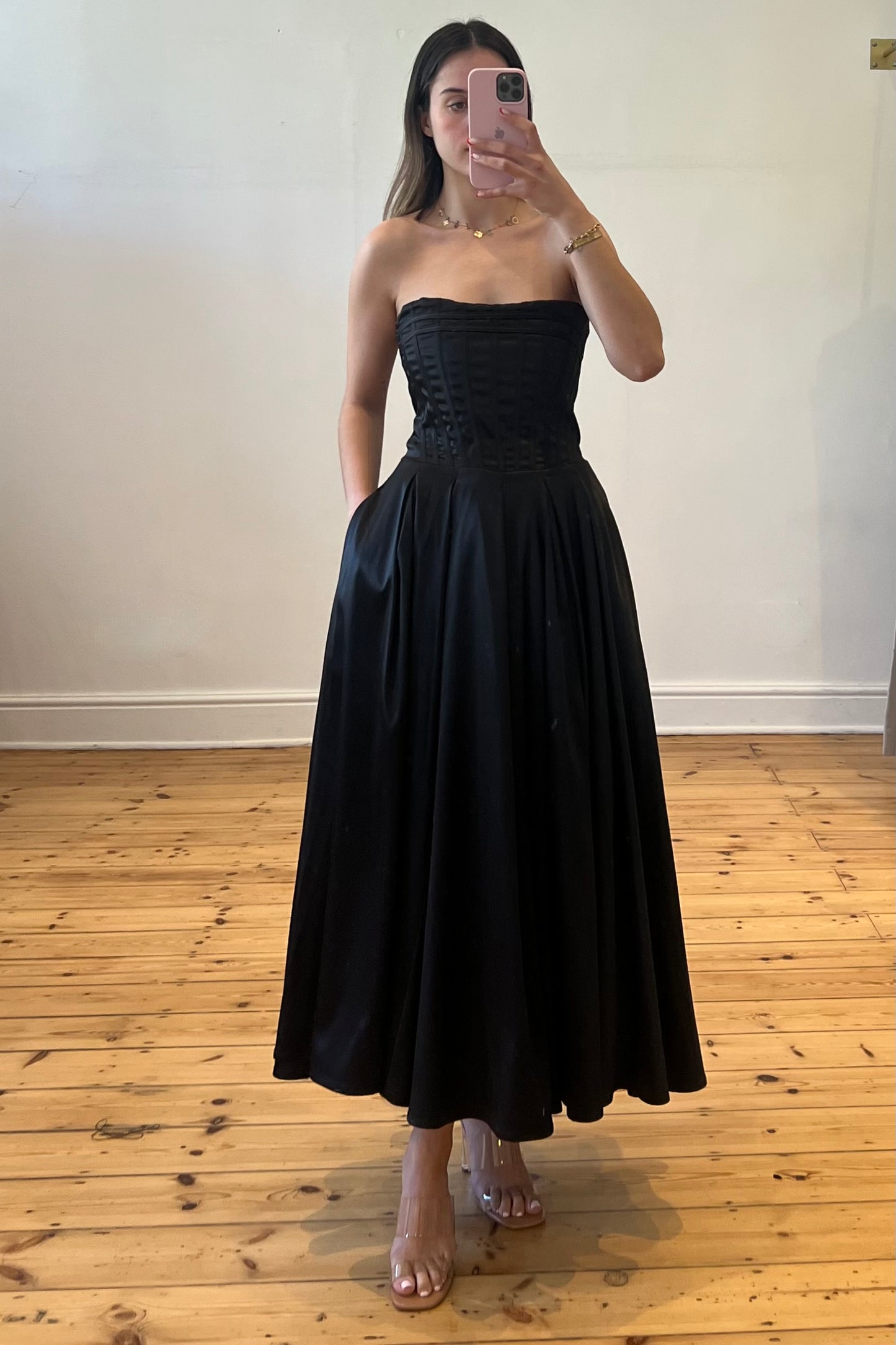 The Mirabella Midi Dress in Black