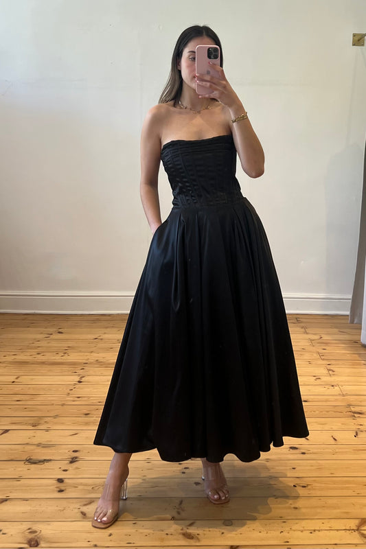 The Mirabella Midi Dress in Black