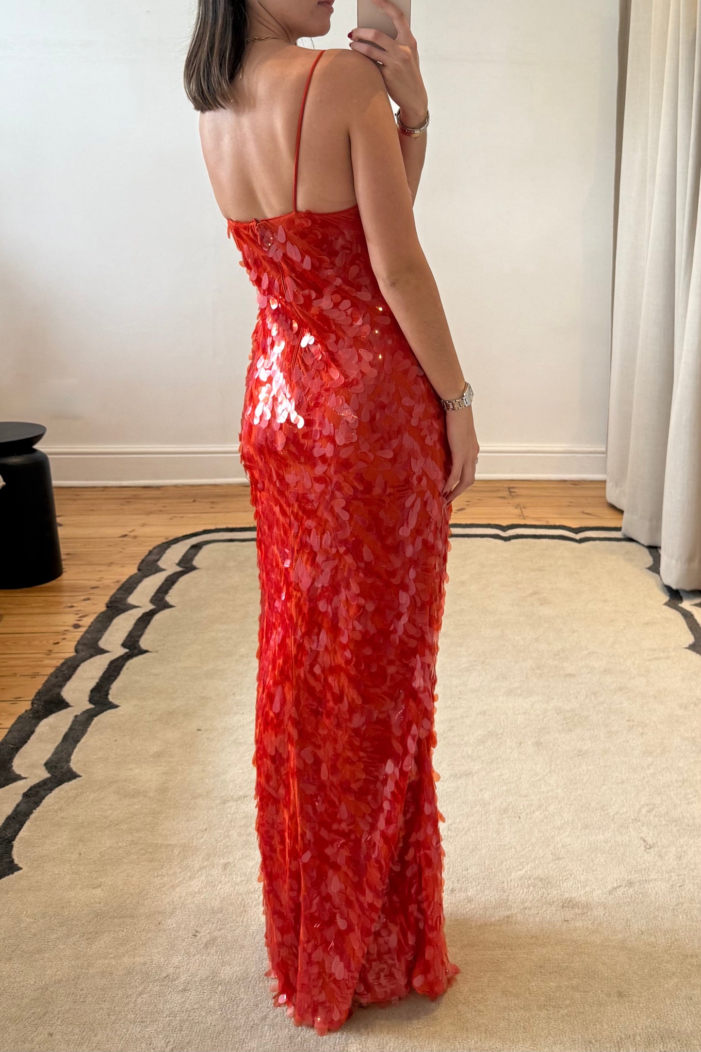 The Sapphire Sequin Gown in Red Sequin