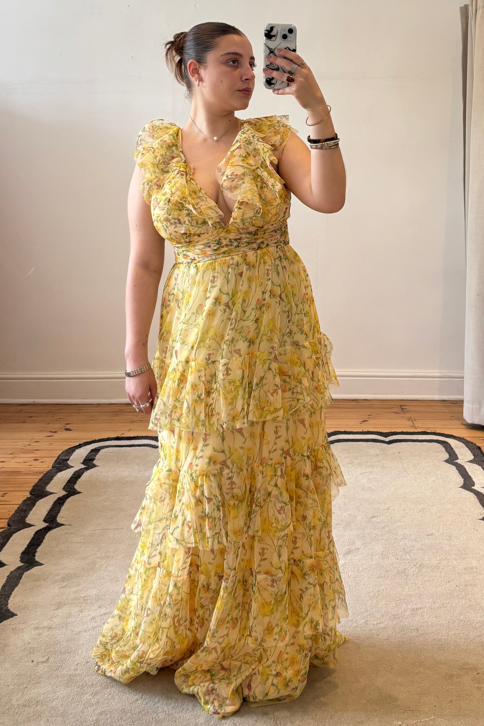 knee length dresses for ladies Buddylove Callie Tiered Maxi Dress