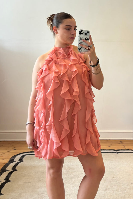 The Kelsey Ruffle Mini Dress