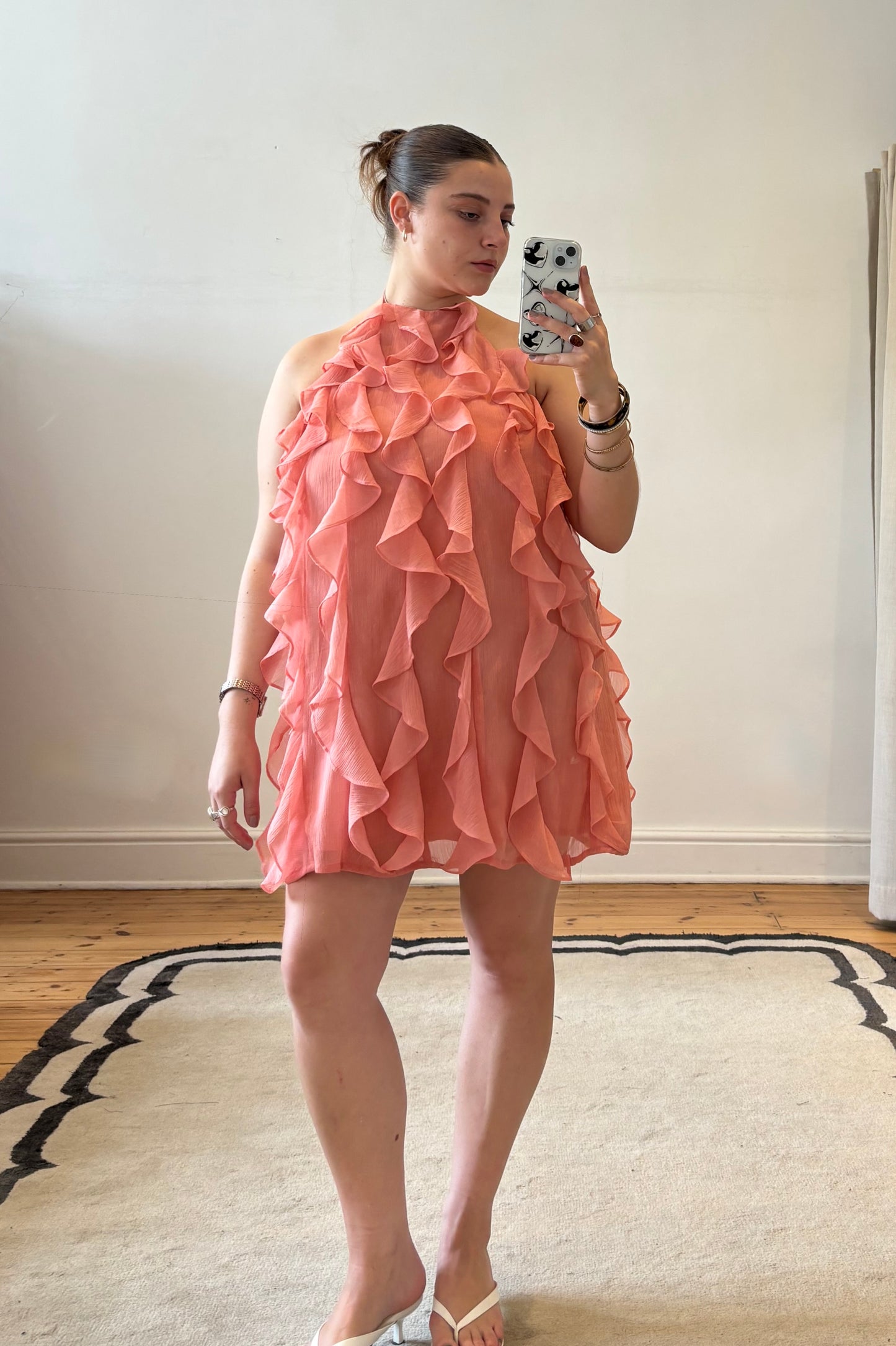 The Kelsey Ruffle Mini Dress