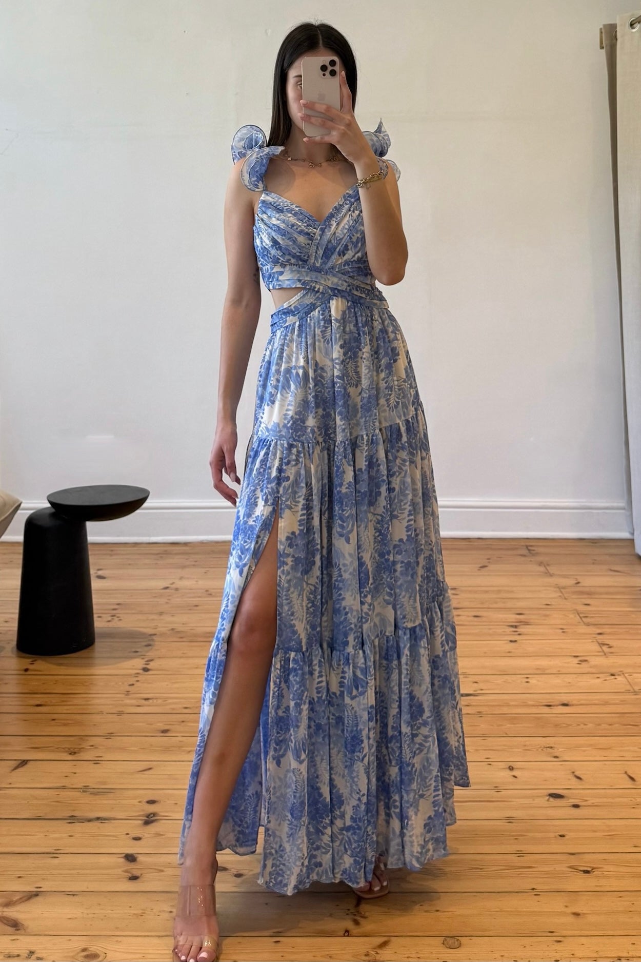 The  Fritillaria Dress in Blue Floral