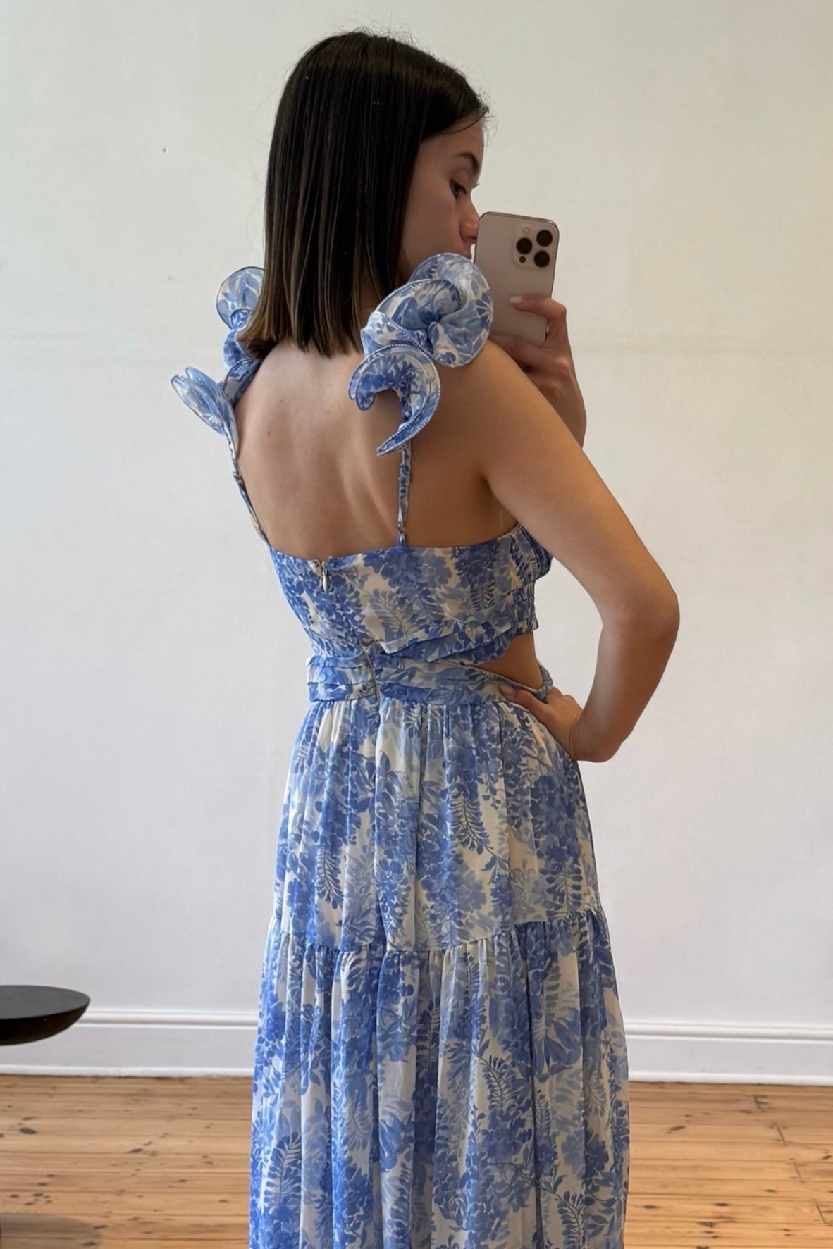 The  Fritillaria Dress in Blue Floral
