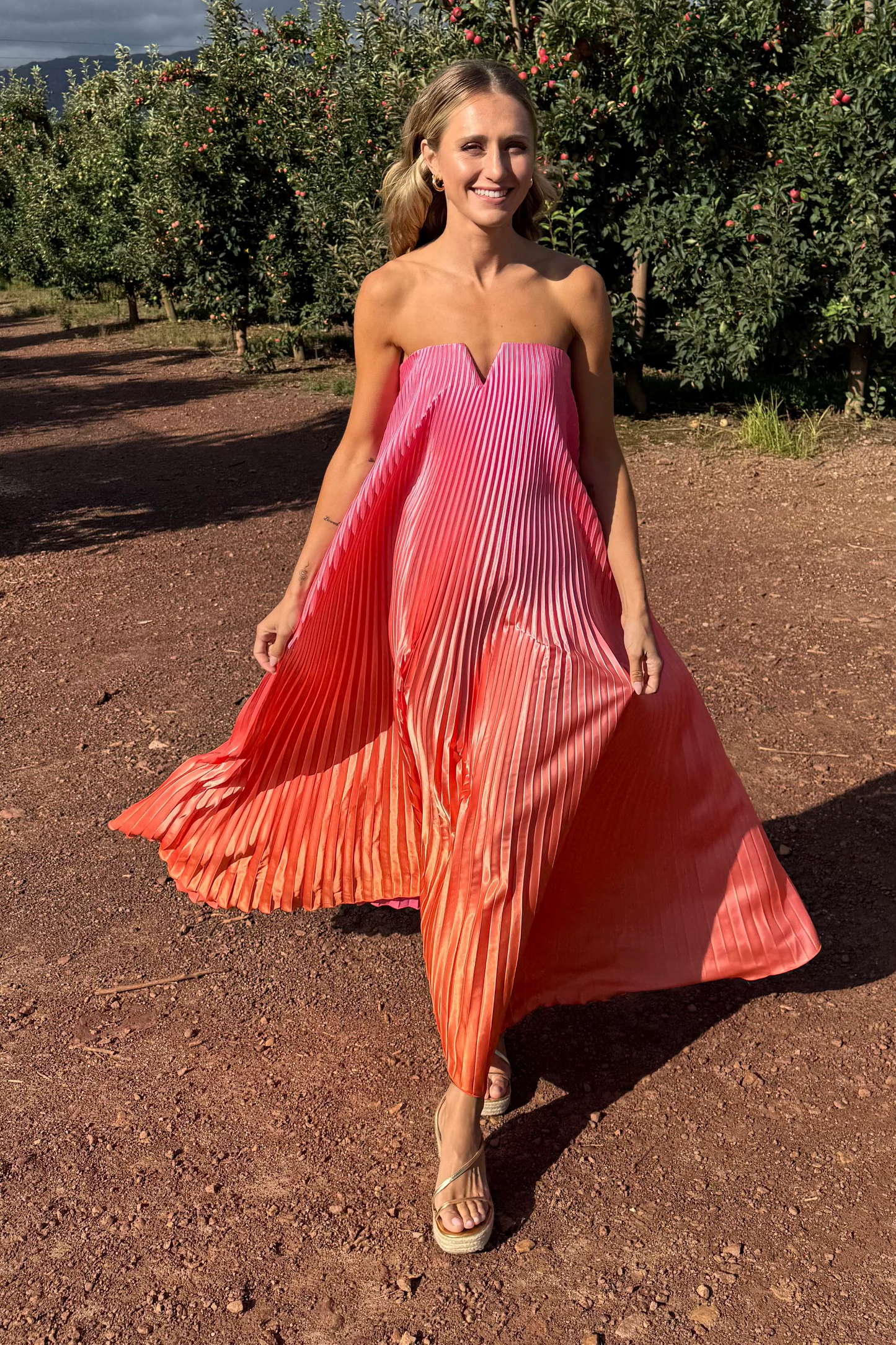 The Black Tie Gown in Sunset Ombre