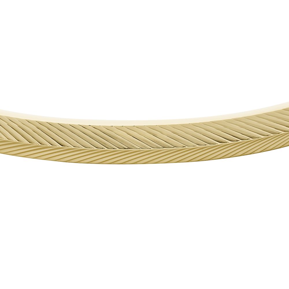 harlow linear texture gold-tone stainless steel bangle bracelet