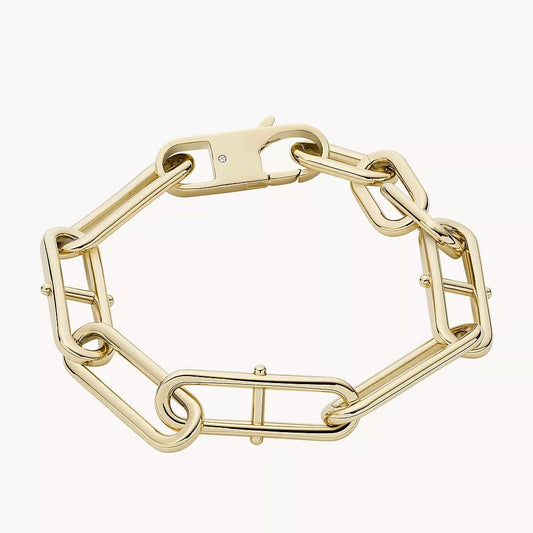 the heritage d-link gold-tone stainless steel chain bracelet