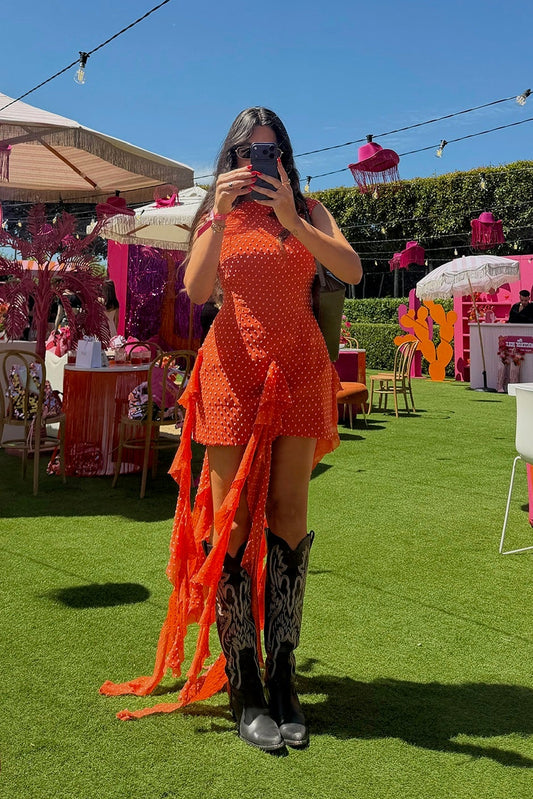 The Jehlani mini Dress - Sunset Orange