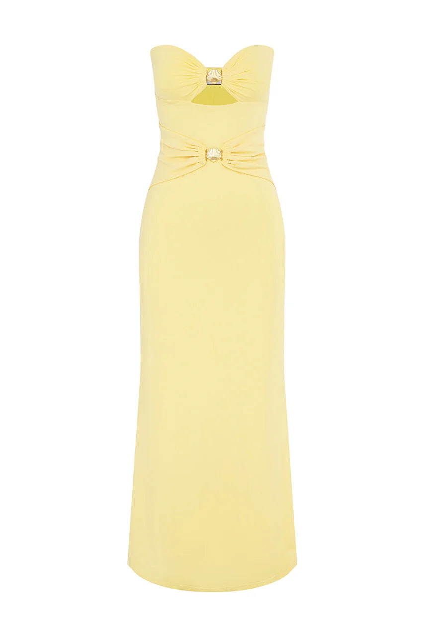 Kleo Maxi Dress in Lemon